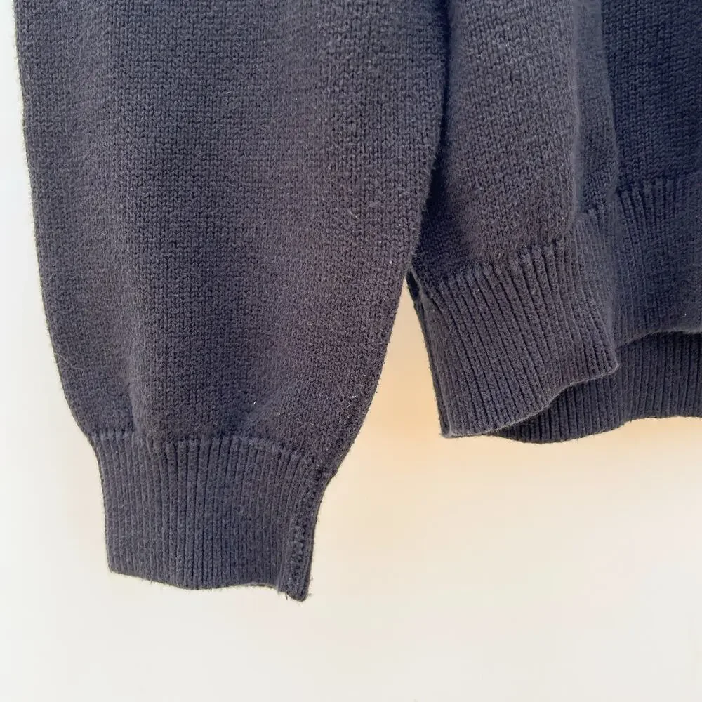 Vintage 90s Brooks Brothers V-Neck Sweater‎ Sz L Cotton Minimalist Quiet Luxury